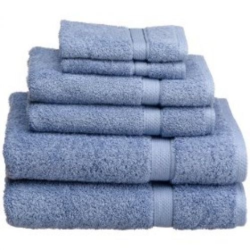 Pike Street 100-Percent Egyptian Cotton 725-Gram 6-Piece Towel Set, Bluestone