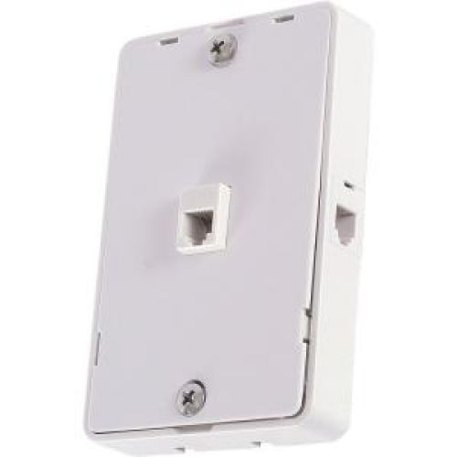 GE 3-Way White Wall Plate Phone Mount
