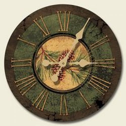 Rustic Lodge 12-inch Decorative Wood Wall Clock by Highland Graphics