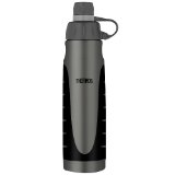 Thermos Large Stainless Steel Hydration Bottle, Charcoal with Black Graphic