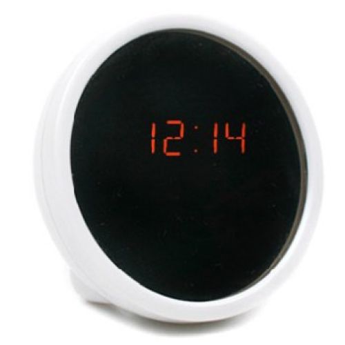 Kilofly Mini Mirror Alarm Clock with Hidden LED Time Display