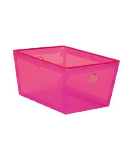 Storage Solutions 0534P12 Small 5-1/8-by-7-1/4-by-9-15/16-Inch Storage Bin, 12-Pack, Pink