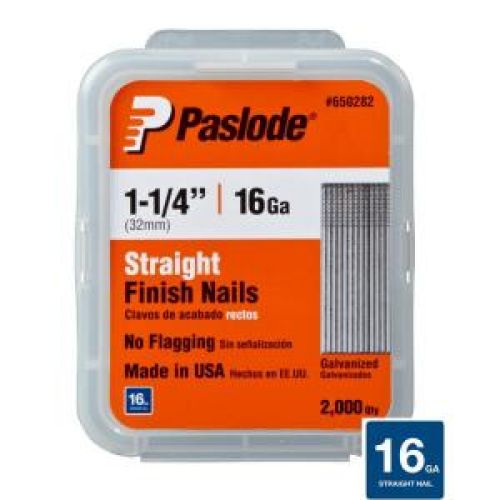 Paslode #16 x 1-1/4 in. Galvanized Steel Straight Finish Nails 2,000-Pack
