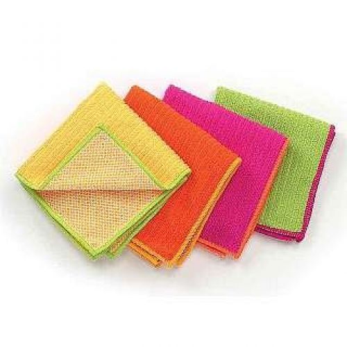 Ritz Microfiber 12 by 12-Inch Dish Cloth with Poly Scour Side, 4-Pack