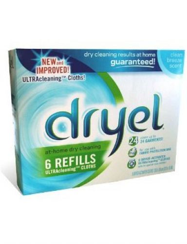 Dryel Refill Cloths, Clean Breeze 6 each