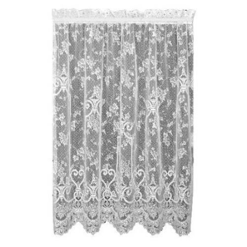 Heritage Lace English Ivy 60-Inch Wide by 84-Inch Drop Panel, White
