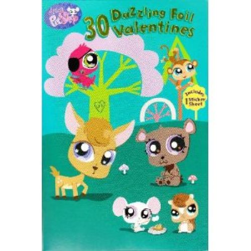 Littlest Pet Shop 30 Dazzling Foil Valentines Day Cards