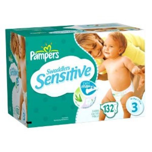 Pampers Swaddlers Sensitive Diapers, Size 1, 180 Count