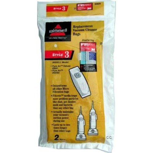Type 3 Bissell Vacuum Cleaner Replacement Bag (2 Pack)