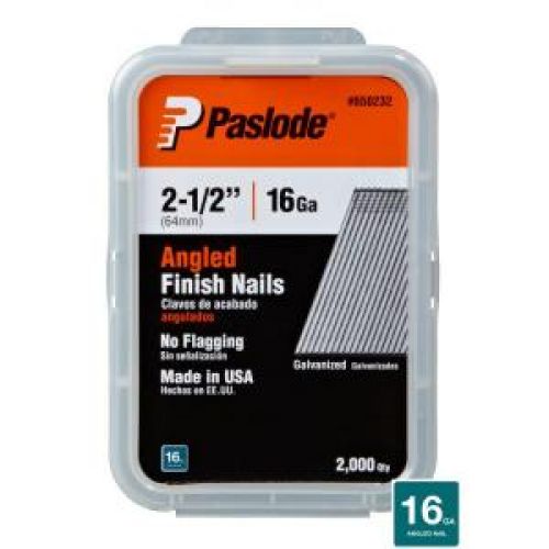 Paslode 2-1/2 in. x 16-Gauge 2M Galvanized Steel Angled Finish Nails "only 1,000"