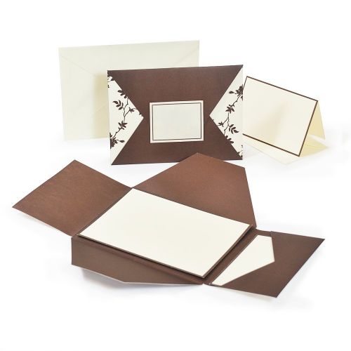 Cathy's Concepts Brown and Ivory Vintage Invitations Kit