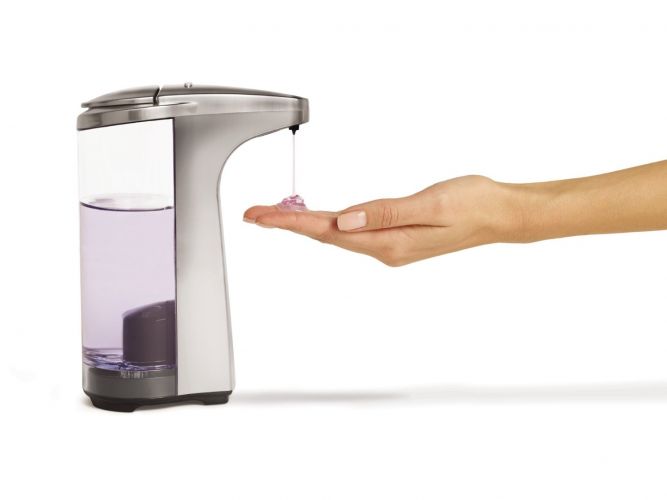 Simplehuman Sensor Pump for Soap or Sanitizer, Brushed Nickel, 13-Ounce