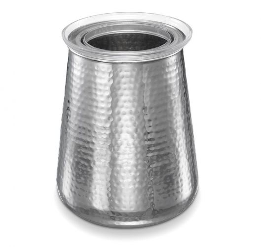 Polder 2.5 Quart Hammered Tear-Drop Canister, Stainless Steel