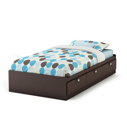 South Shore Furniture, Cakao Collection, Twin Mates Bed 39", Chocolate
