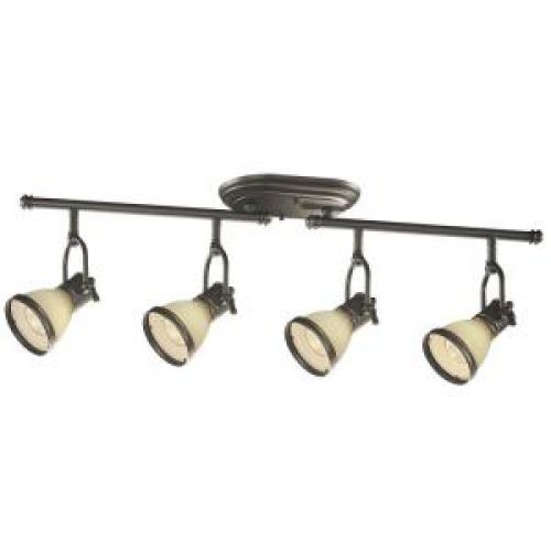 Hampton Bay Brookhaven Collection Oil Rubbed Bronze 4-Light Fixed Track Light