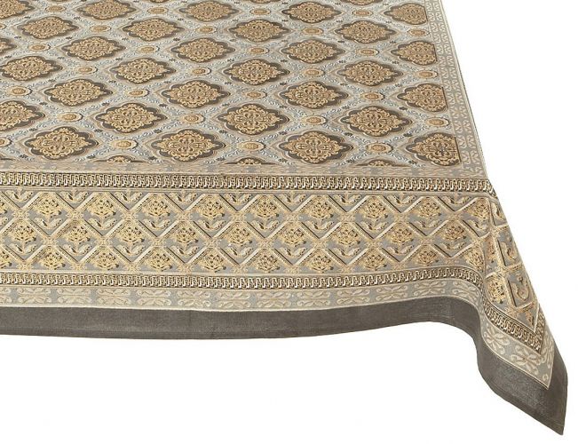 Mahogany Sultan Printed Rectangular Cotton Tablecloth