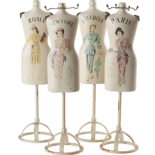 Wilco Imports Vintage Style Dressform Decor Set of Four