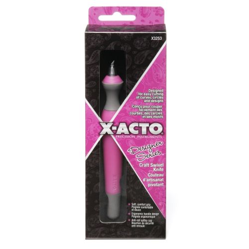 X-ACTO X3253 Designer Series Craft Swivel Knife, Pink