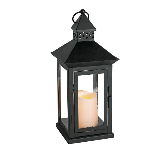 Everlasting Glow Indoor Outdoor Flameless Candle Lantern with Timer, Bisque