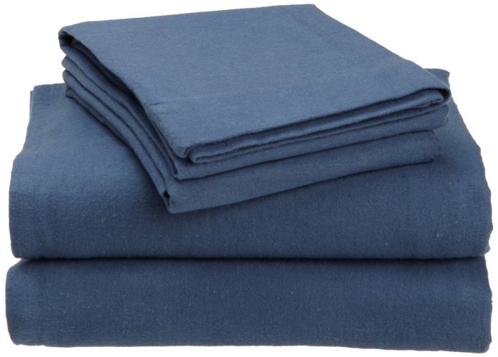 Divatex 100-Percent Cotton Flannel Queen Sheet Set, Blue Moon