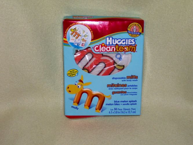 Huggies Cleanteam Disposable Mitts with Body Wash