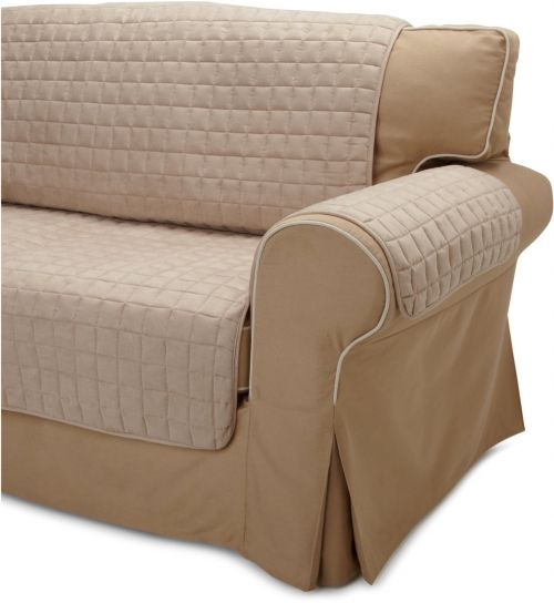 TexStyle Furniture Pet Cover Throw Loveseat, Natural