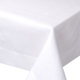 Now Designs 60 by 90-Inch Linen Blend Tablecloth, White