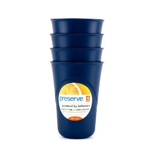 Preserve Everyday 16-Ounce Cups, Set of 4, Midnight Blue