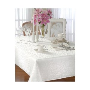 Lenox inOpal Innocencein Oblong Tablecloth, 60in x 84in White