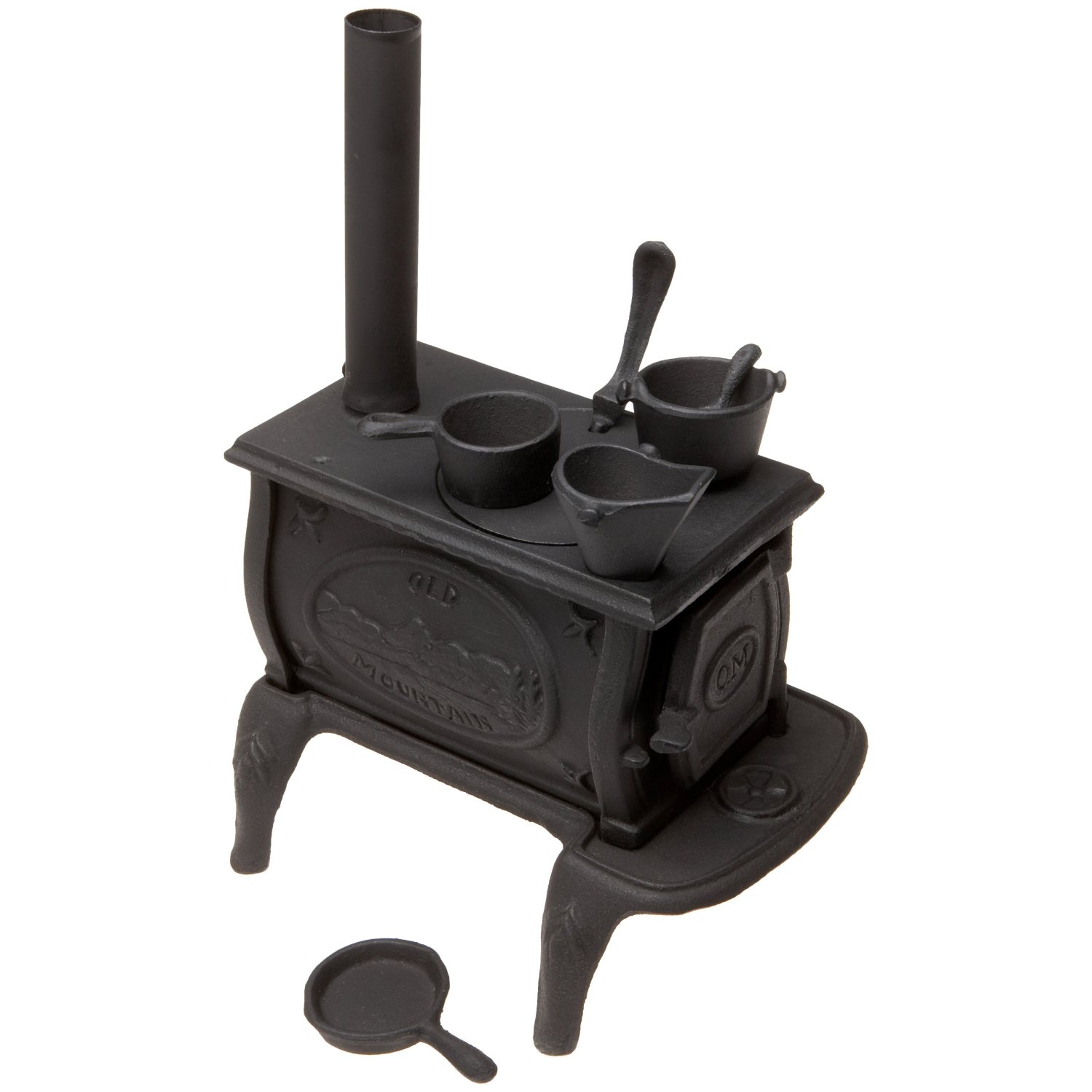 Old Mountain 10142 Black Mini Box Stove Set, with Accessories, 10 1/2 Inch Tall