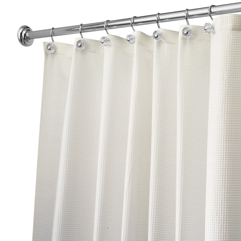 InterDesign Carlton Spa Fabric Shower Curtain, Natural