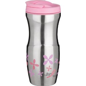 Trudeau Lulu 16-Ounce Stainless Steel Tumbler, Pink