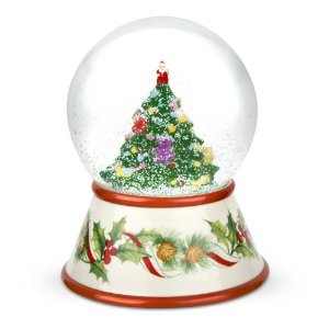 Spode Christmas Tree 2010 Musical Snow Globe