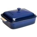 Le Creuset Stoneware 10-by-15-Inch Covered Rectangular Casserole, Cobalt