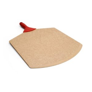 Epicurean 16 by 10-Inch Pizza Peel and Silicone Grip Handle, Natural with Red