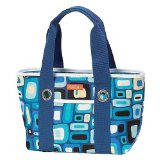 Sachi Fashion Insulated Lunch Bag, Blue Squares