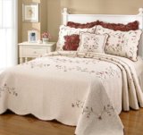 Pike Street Fall Garden Quilted King Bedspread