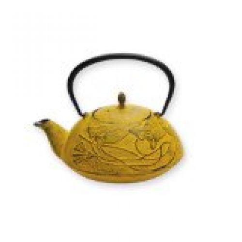 Old Dutch 34-Ounce Cast-Iron Prosperity Teapot, Mustard