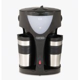 Toastess TFC-42T Silhouette 800-Watt Twin Coffeemaker with 2 Thermal Travel Mugs