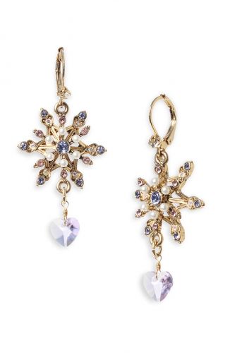 Betsey Johnson 'Tzar' Snowflake Drop Earrings