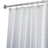 InterDesign Carlton Spa Stall Shower Curtain, White