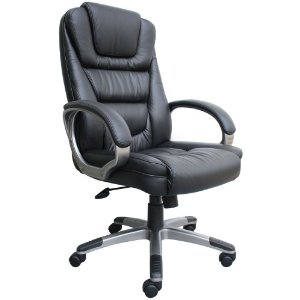 Boss Black LeatherPlus Executive Chair B8601