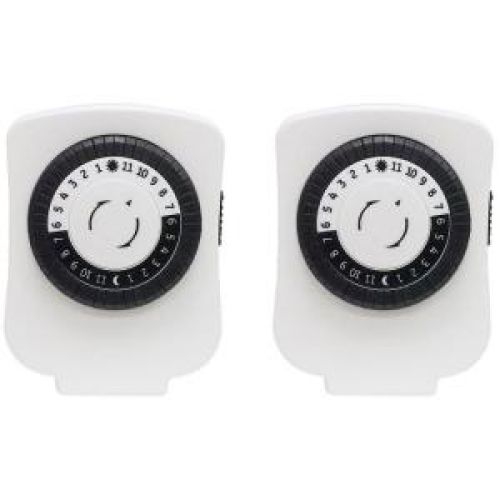 GE 15 Amp 24-Hour Plug-In Polarized Mechanical Timers (2-Pack)