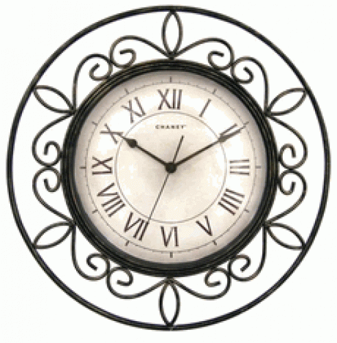 Chaney Instrument 46057 18 Inch Wrough iron wall clock