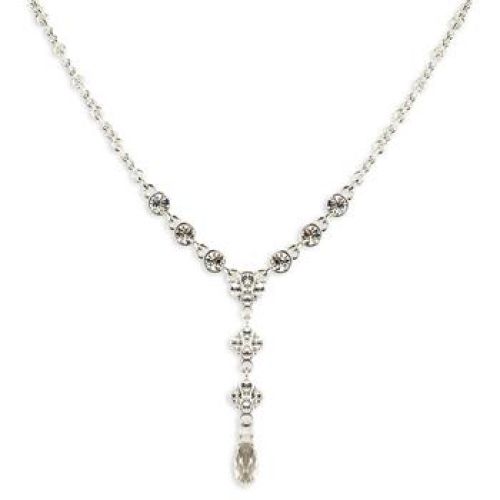Givenchy Crystal Clovers Y-Shaped Necklace