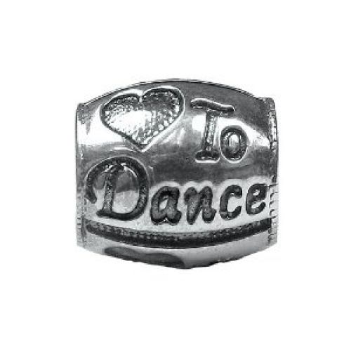 Zable Sterling Silver I Heart To Dance Bead / Charm