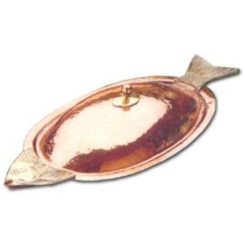 Old Dutch 22" x 9Â¼" x 5" Solid Copper Covered Fish Platter