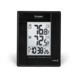 Oregon Scientific RMR382-B Wireless Indoor/Outdoor Thermometer with Atomic Clock, Black