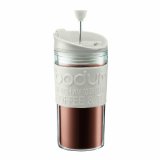 Bodum Medium Travel Press 12-Ounce French Press Coffeemaker, White