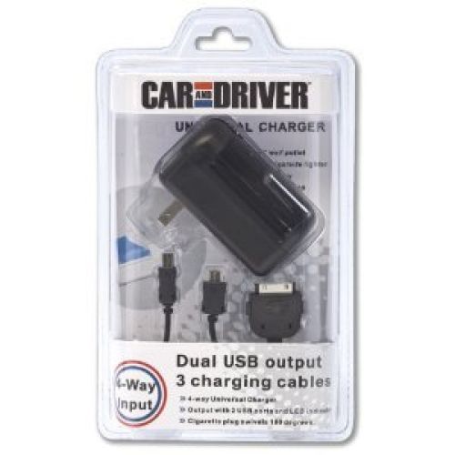 Car and Driver CD-UK5 Deluxe 4-Way Multi-Charger